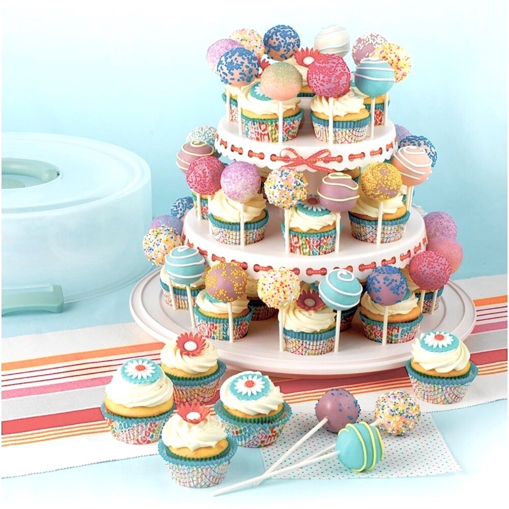 Sweet Creation 3 Tier Cupcake & Cakepop Holder Carrier Display
